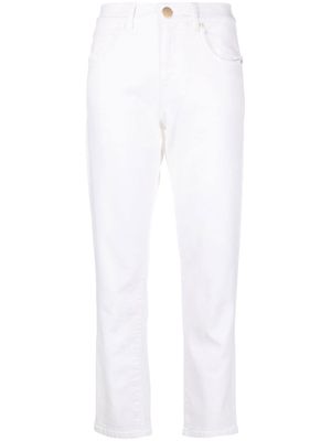 Lorena Antoniazzi pantalon fuselé à coupe stretch - Blanc
