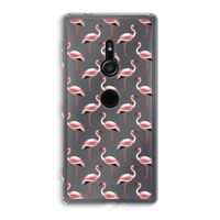 Flamingoprint groen: Sony Xperia XZ2 Transparant Hoesje