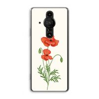 Red poppy: Sony Xperia Pro-I Transparant Hoesje