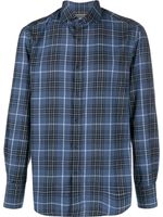 Brunello Cucinelli chemise boutonnée à carreaux - Bleu