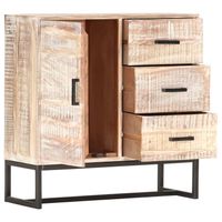 The Living Store Dressoir - Acaciahout en Staal - 73x30x75 cm - Retro Stijl - thumbnail