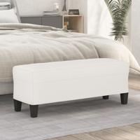 Bankje 100x35x41 cm microvezelstof beige