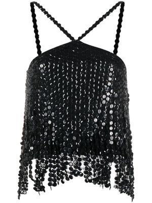 The Attico haut superposé à sequins - Noir