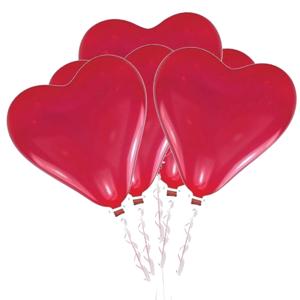 Groot XL hart ballon - 5x - rood - 60 cm - Valentijnsdag/liefde/huwelijk