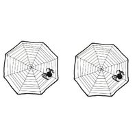 2x Horror spinnenwebben met spin 40 cm