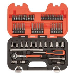 Bahco SW65 65-delig Dopsleutelset 1/4" | Met Scharnierende Ratelkop - SW65