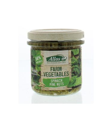 Farm vegetables spinazie & pijnboompitten bio