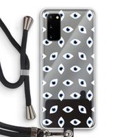Eyes pattern: Samsung Galaxy S20 Transparant Hoesje met koord