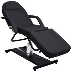 VidaXL Massagetafel 180x62x(87-112) cm zwart