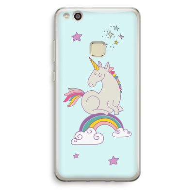 Regenboog eenhoorn: Huawei Ascend P10 Lite Transparant Hoesje