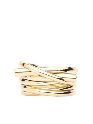 Ferragamo bague Gancini à design superposé - Or