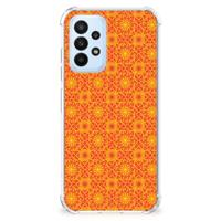 Samsung Galaxy A23 Doorzichtige Silicone Hoesje Batik Oranje