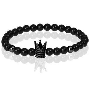 Memphis kralen armband Agaat Crown Black