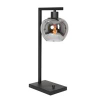 Steinhauer Zwarte tafellampLotus met rookglas - 3651ZW