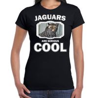 Dieren gevlekte jaguar t-shirt zwart dames - jaguars are cool shirt