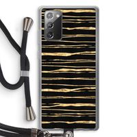 Gouden strepen: Samsung Galaxy Note 20 / Note 20 5G Transparant Hoesje met koord Gouden strepen: Samsung Galaxy Note 20 / Note 20 5G Transparant Hoesje met koord
