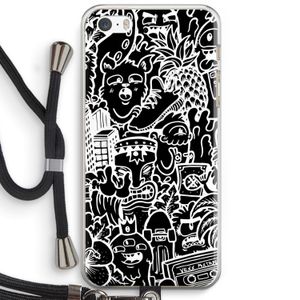 Vexx Black Mixtape: iPhone 5 / 5S / SE Transparant Hoesje met koord