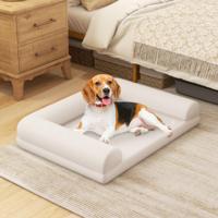 Orthopedisch Hondenbed voor Middelgrote Honden Hondenbank met Ei-vormig Kistenschuim Beige