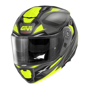 GIVI X.27 Sector Mat, Systeemhelm, Titanium-Zwart-Geel