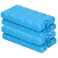 Koelelementen voor koelbox en koeltas - 4x stuks - 200 gram - blauw - kunststof - niet vulbaar