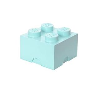 LEGO - Opbergbox Brick 4, Aquablauw - LEGO