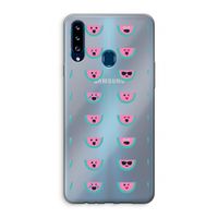Smiley watermeloenprint: Samsung Galaxy A20s Transparant Hoesje