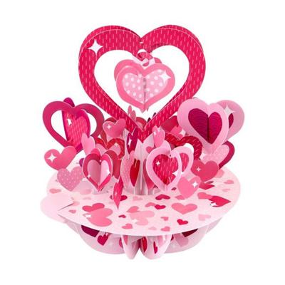 Wenskaart 3D Hearts of Love Wenskaart 3D Hearts of Love