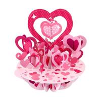 Wenskaart 3D Hearts of Love