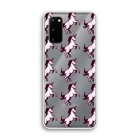 Musketon Unicorn: Samsung Galaxy S20 Transparant Hoesje