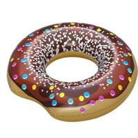 Donut zwemband/zwemring - 107 cm - multi - opblaasbaar zwembad speelgoed
