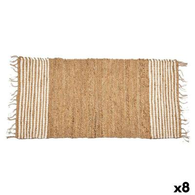 Tapijt Gift Decor Zwart Natuurlijk Strepen 70 x 1 x 140 cm (8 Stuks)