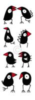 Kunstdruk Birdman Hans Lan - Let&apos;s walk and talk 35x100cm