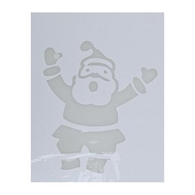 Kerst raamsjabloon kerstman - wit - 35 cm - raamdecoratie - kerstversiering