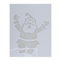 Kerst raamsjabloon kerstman - wit - 35 cm - raamdecoratie - kerstversiering