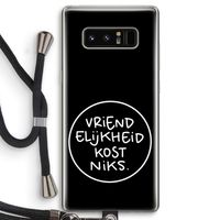 Vriendelijkheid: Samsung Galaxy Note 8 Transparant Hoesje met koord