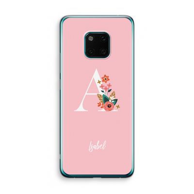 Pink Bouquet: Huawei Mate 20 Pro Transparant Hoesje