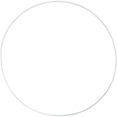 Creativ Company Metalen draadring, d 30 cm, dikte 3 mm, wit, 5 stuk/ 1 doos