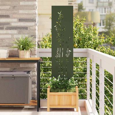 Tuin Privacy Screen Olijfgroen 32 x 140 cm Koudgewalst staal