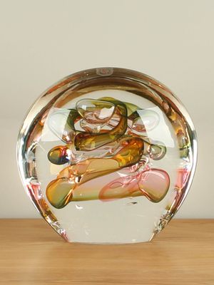 Glazen disk XL gekleurd