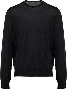 Prada knitted crew neck sweater - Noir