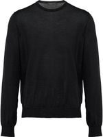 Prada knitted crew neck sweater - Noir - thumbnail