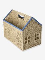 Tijdschriftenrek voor thuis in roze RICE papierkoord blauw