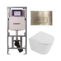 QeramiQ Dely Toiletset - 36.3x51.7cm - diepspoel - rimless - Geberit UP320 inbouwreservoir - softclose toilet zitting 35 mm - geborsteld messing bedieningsplaat - rechthoekige knoppen - mat wit SW1026254/SW1000767/0701131/SW706201 QeramiQ Dely Toiletset - 36.3x51.7cm - diepspoel - rimless - Geberit UP320 inbouwreservoir - softclose toilet zitting 35 mm - geborsteld messing bedieningsplaat - rechthoekige knoppen - mat wit SW1026254/SW1000767/0701131/SW706201