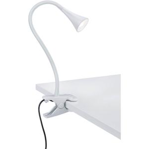 LED Klemlamp - Trion Vipa - 3W - Warm Wit 3000K - Glans Wit - Kunststof