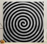 3D canvas schilderij Zwart-wit werveling