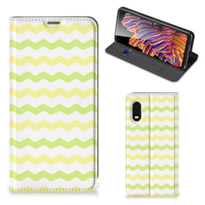Samsung Xcover Pro | Hoesje met Magneet | Waves Yellow