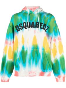 DSQUARED2 hoodie en coton à imprimé tie-dye - Bleu