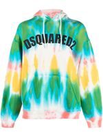 DSQUARED2 hoodie en coton à imprimé tie-dye - Bleu