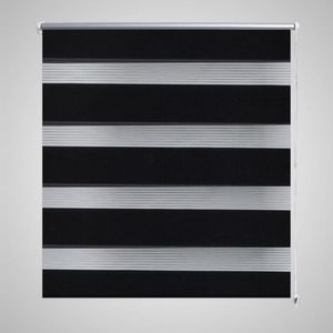 VidaXL Duo rolgordijn 80x150cm zwart