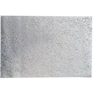 Zeller diner tafel placemats - gevlochten - glanzend zilver - rechthoekig - 30 x 45 cm